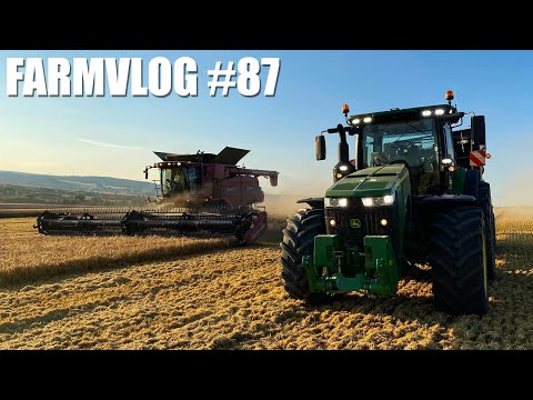 FARMVlog #87 - Žně v Rostěnicích s John Deere 8400R a PERARD Interbenne 27 ⚫