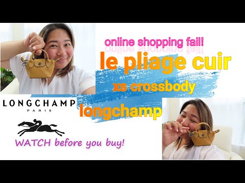 LONGCHAMP Le Pliage Cuir XS CROSSBODY HONEY | smallest!! watch before you buy!NOT TOP HANDLE -REVIEW