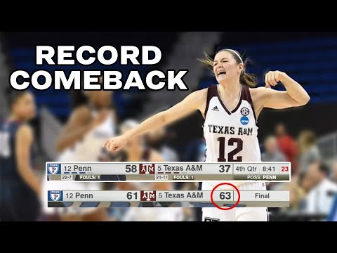 21-POINT COMEBACK (Biggest in NCAA women's tournament history) | FULL REPLAY