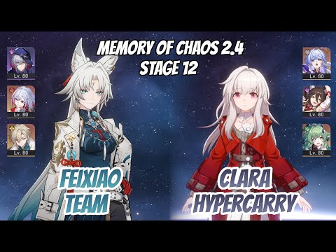 Feixiao Team & Clara Hypercarry Memory of Chaos Stage 12 (3 Stars) | Honkai Star Rail