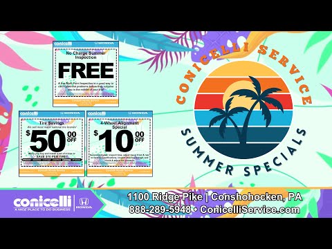 🔥 Hot Summer Deals at Conicelli Honda Service – Save Big on Service & Tires Today! 🚗💯