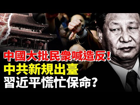 中國大批民衆喊造反！中共新規出臺 習近平慌忙保命？#時事聚焦