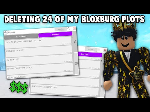 DELETING 24 OF MY BLOXBURG PLOTS FOR THE NEW YEAR...