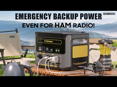 Emergency Backup Power Even For Ham Radio - VTOMAN Flashspeed 1000