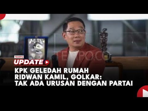 KPK Geledah Rumah Ridwan Kamil, Golkar: Tak Ada Urusan dengan Partai