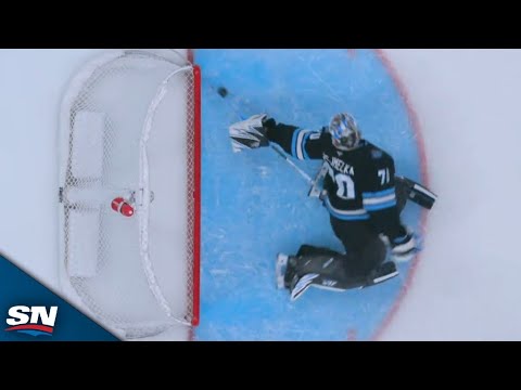 Utah HC's Karel Vejmelka Reaches Back To Rob Morgan Rielly With Incredible Stick Save