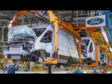 Inside Massive Ford Factory Building Transit Van in the US - Production Line