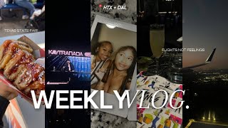 weekly vlog! catching flights NOT feelings, solo concert date, TX state fair, new pr, life update