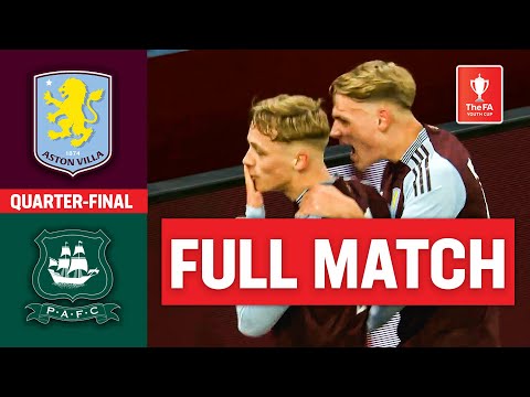 LIVE MATCH | Aston Villa U18 v Plymouth Argyle U18 | Quarter-Final | FA Youth Cup