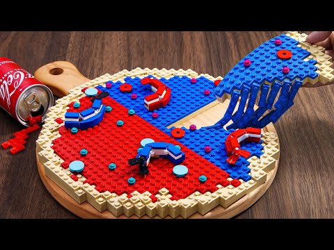 Amazing COCA COLA & PEPSI Pizza LEGO Food Challenge | LEGO Fat Food 🧊