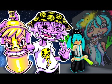 🐤Drawing 14 Avatars on ROBLOX Spray Paint🐤