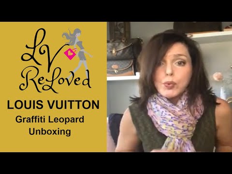 LV ReLoved UnBoxing Louis Vuitton Graffiti Leopard Scarf Unboxing