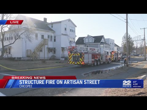 Structure fire on Artisan Street in Chicopee