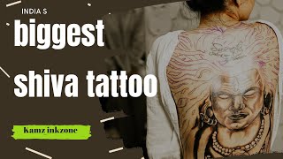 Biggest shiva tattoo on girl back | kamzinkzone | shorts.