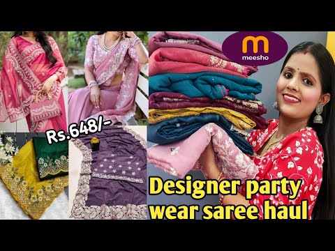 Meesho Trending Saree Haul/Designer/Partywear/Meesho Saree Haul