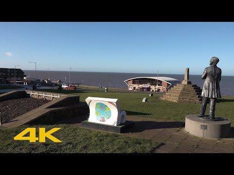 Hunstanton Walk: Town Centre & Beach【4K】