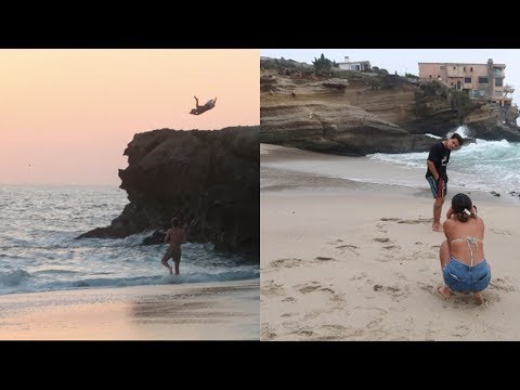 CLIFF JUMPING FOR INSTAGRAM IN LAGUNA BEACH