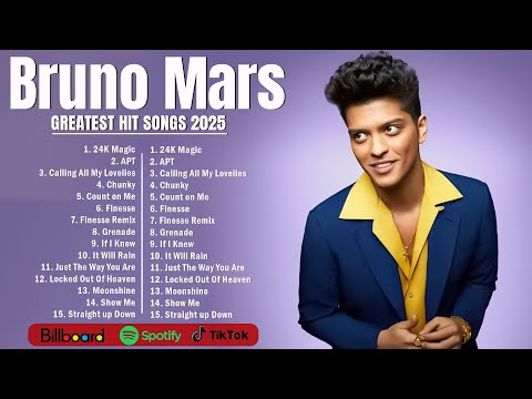 Bruno Mars ~ Full Album of the Best Songs of All Time - Greatest Hits  ➤