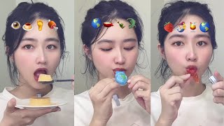 ASMR Emoji Food Challenge Mukbang Eating Sounds