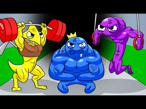 RAINBOW FRIENDS, But They WORKOUT?! (Cartoon Animation)