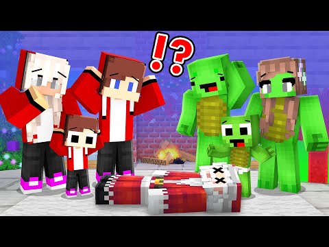 Baby JJ and Mikey Family Found Murdered Santa Claus on Christmas Night in Minecraft - Maizen