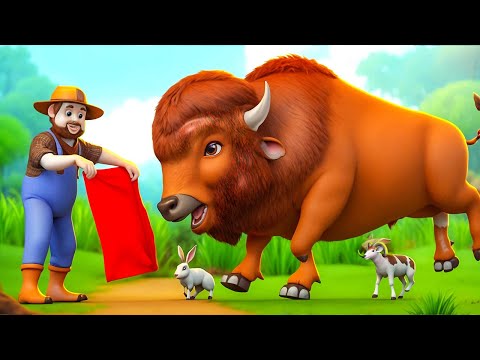 Farm Animals Defend Against Bison Attack | Donald’s Heroic Animal Rescue Adventure