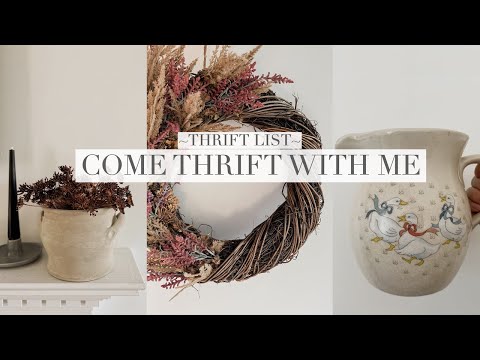 HOME DECOR THRIFT LIST - FALL COME THRIFT WITH ME - BIG ANNOUNCEMENT