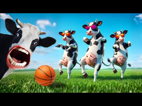 FUNNY COW DANCE 18 And BALL│Cow Song & Cow Videos 2024 | Cow dance mix | funny dancing cow | gaiya