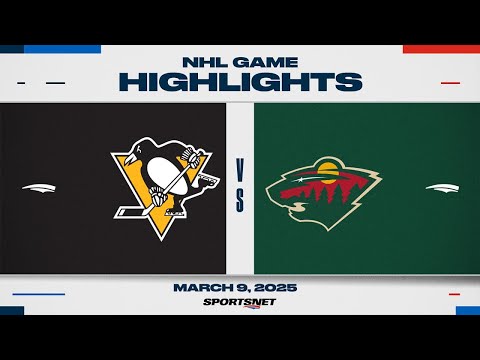 NHL Highlights | Penguins vs. Wild - March 9, 2025