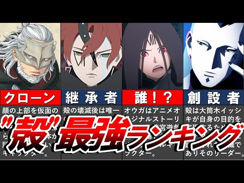 【BORUTO】最凶の敵組織 ”殻” メンバーの強さランキング【ナルト/ボルト解説・考察・反応集】