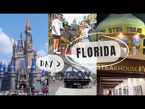 FLORIDA DAY 5 - WALT DISNEY WORLD VLOG - MAGIC KINGDOM - TRON - STEAKHOUSE 71 - TWISTEE TREAT