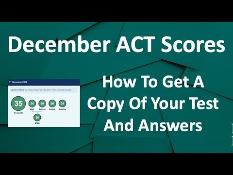 December ACT Scores Explained:  Understanding Your Score Report & How To Order A Copy Of Your Test