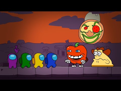 AMONG US vs PEPPERMAN & THE VIGILANTE & PIZZA FACE Part1 + Part2 || kiwis ANIMATION