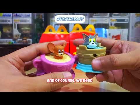 Unboxing Tom in Spinning Bathtub. Tom and Jerry from the McDonald's Happy Meal.