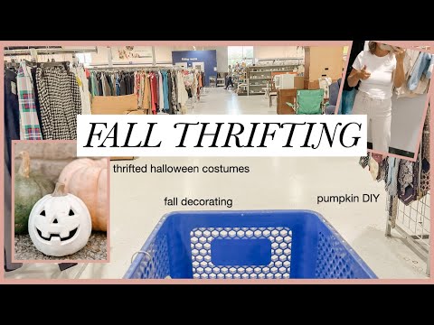 FALL PUMPKIN DIY  & THRIFTING HALLOWEEN COSTUMES