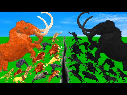 Prehistoric Mammals Stampede Animal Epic Battle Mammals vs Shadow Itself Size Animal Revolt Battle