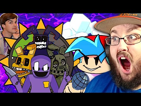 Friday Night Funkin' - Funkin' at Freddy VS Afton FULL WEEK + Scott Cawthon, Matpat FNF Mod REACTION