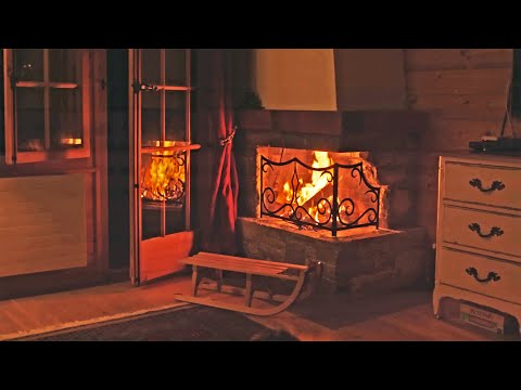 Cozy Christmassy House in Switzerland With Warm Fireplace, Sleds and Crackling Fire Sounds