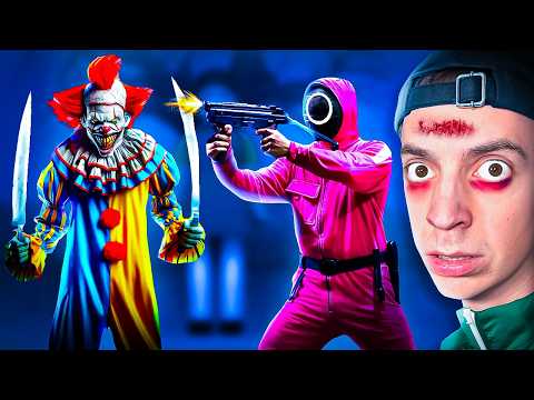 HORROR CLOWN kämpft GEGEN SQUID GAME! 😳 (eskaliert)