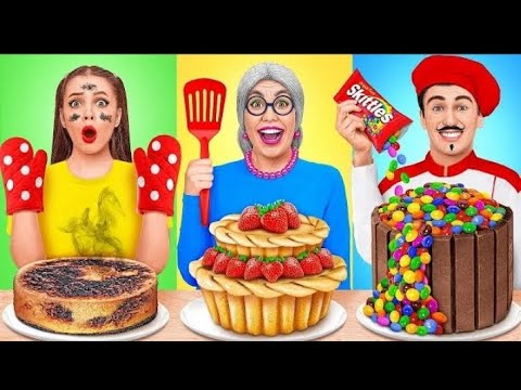 Me vs Grandma Cooking Challenge |Fantastic Kitchen Recipes by Multi DOSmile