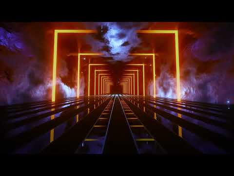 [4K] 1 Hour Neon Square Space Tunnel Loop - Clean Visuals