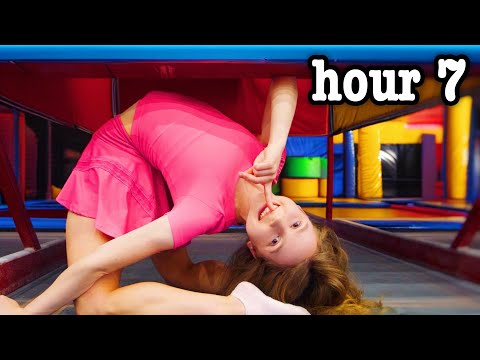 I Hid in a TRAMPOLINE PARK for 24 Hours