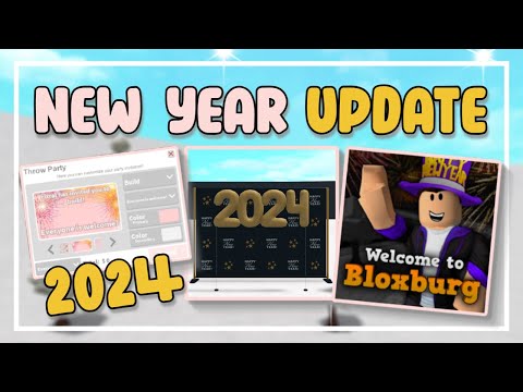 Bloxburg NEW YEAR'S Update 2024 | New Items, Party Invites & More!