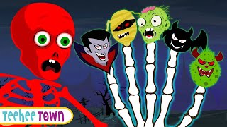 🔴  Dance With The Skeletons On Finger Family And More Spooky Skeleton Songs By Teehee Town