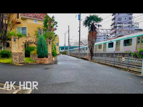 Rainy Morning Walk in Nishiarai | Tokyo, Japan | 4K/HDR with Google Maps and subtitles