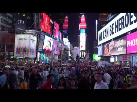 8 Hours - Times Square NEW YORK CITY - ASMR, WHITE NOISE, SCREEN SAVER | Great Escape