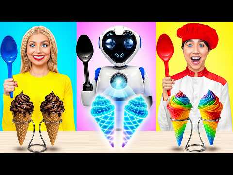 Me vs Robot Cooking Challenge | Kitchen Hacks and Recipes by Multi DO Smile