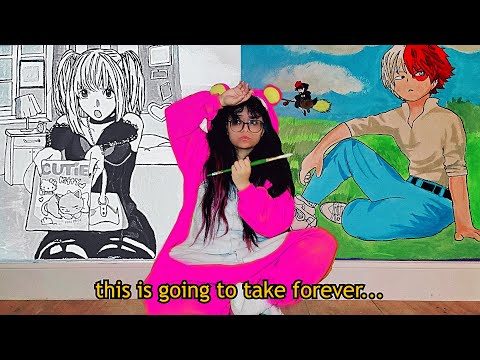 i painted anime on my walls...