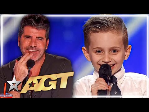 CUTE Young Comedian CHARMS The Judges on America's Got Talent!