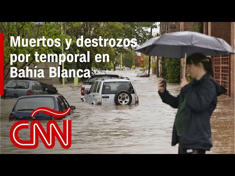 Víctimas, destrozos y reacciones del temporal en Bahía Blanca, Argentina